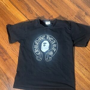 Chrome Hearts Black Tee with Silver Graphic